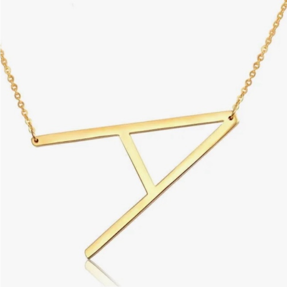 Savvy Cie Gold Angular Necklace